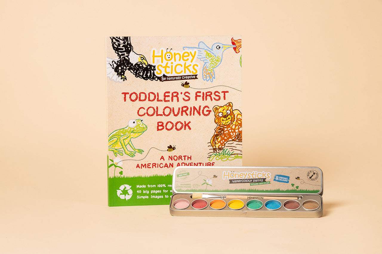 Watercolor Paints &amp; Coloring Book Set