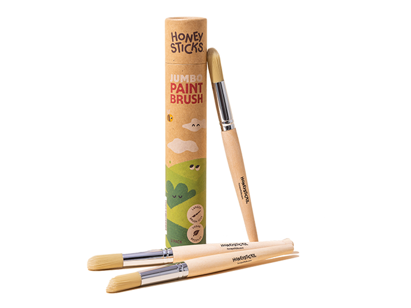 Honeysticks Jumbo Paint Brush Set 3pk