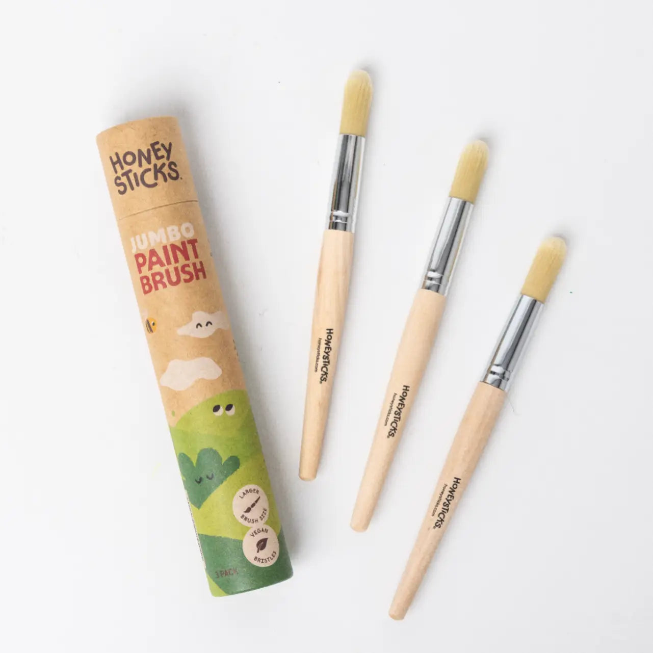 Honeysticks Jumbo Paint Brush Set 3pk