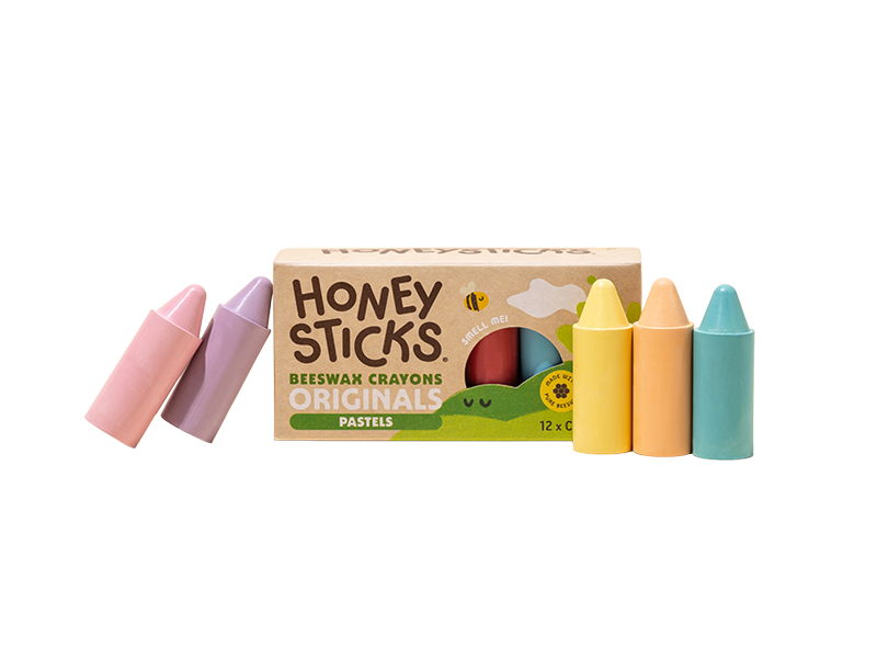 Honeysticks Beeswax Crayons Originals Pastel 12pk
