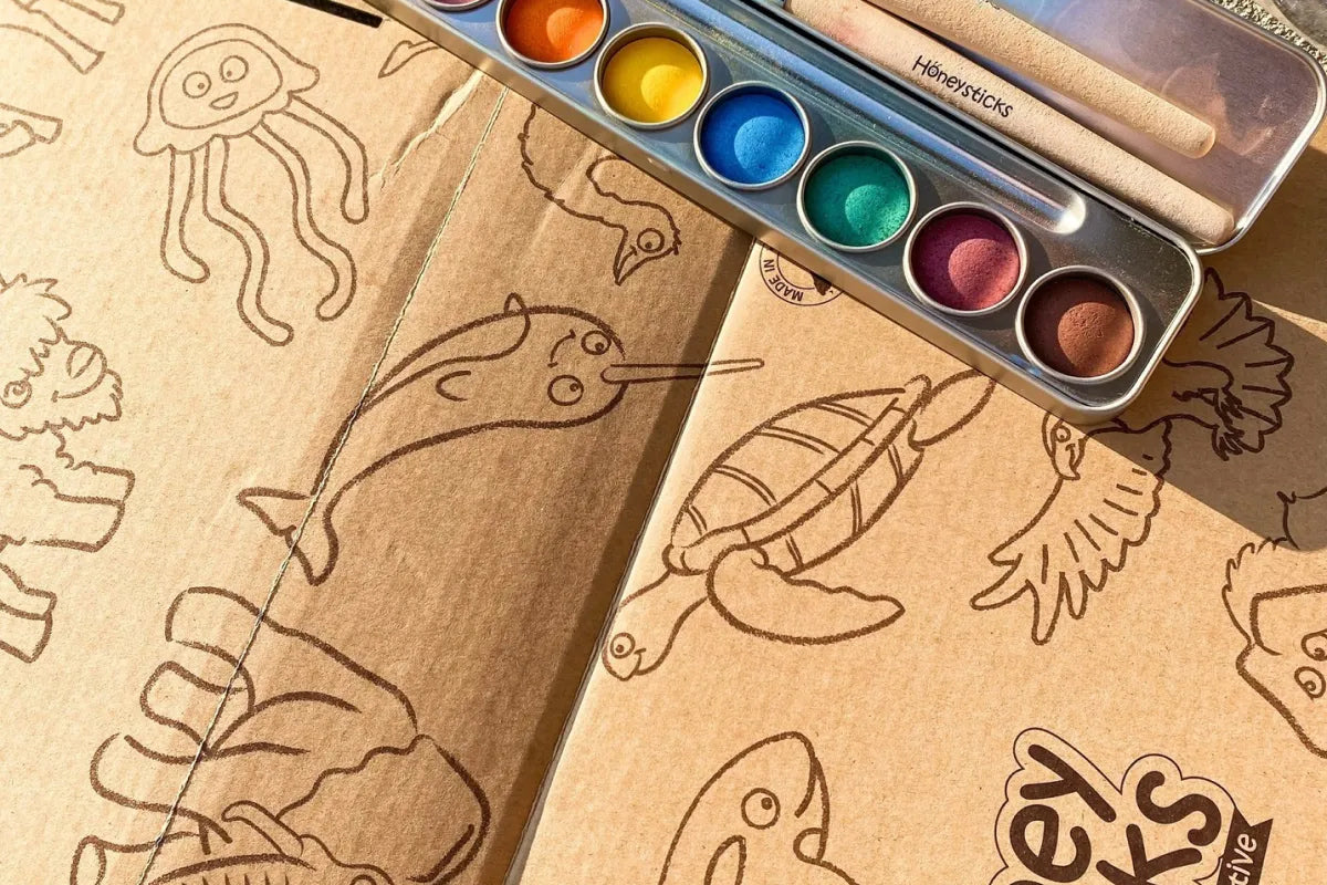 Watercolor Paints &amp; Coloring Book Set