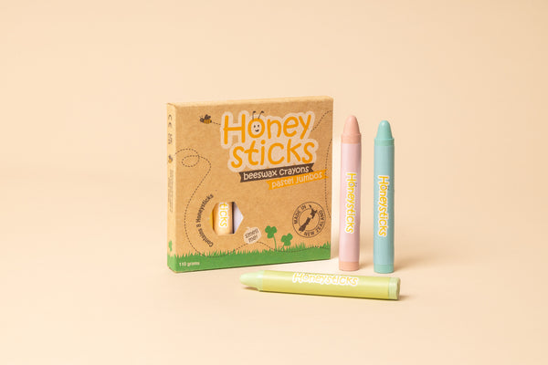 Honeysticks 100% Pure Beeswax Crayons (12 Pack) - Non-Toxic Crayons, Safe  for Babies and Toddlers, For 1 Year Plus, Handmade in New Zealand with  Natural Beeswax and Food-Grade Colors, Eco-Friendly. : Toys & Games 