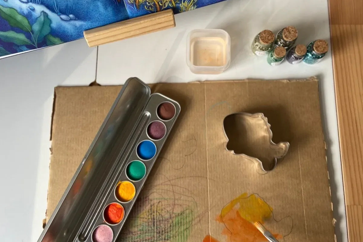 Watercolor Paints &amp; Coloring Book Set