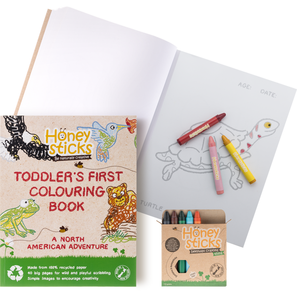 North American Book + Thins Coloring Set